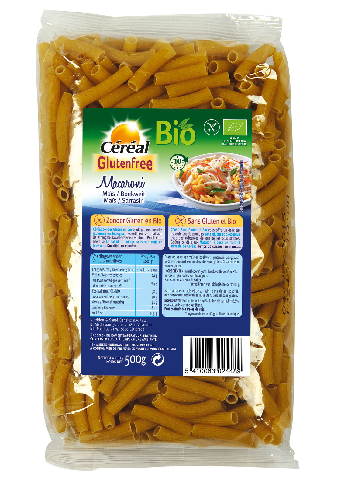 Foto van Cereal Macaroni Mais-Boekweit Glutenvrij Biologisch